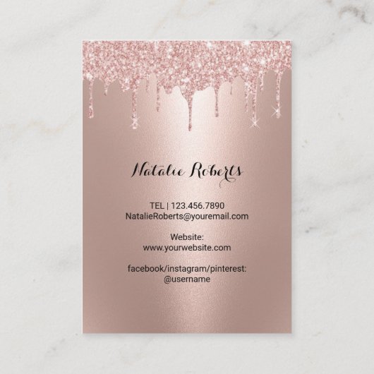 まつげエクステンションバラ金ゴールドアフターケア指示 名刺 (裏面)