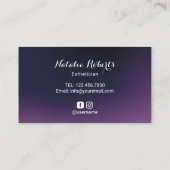 まつげエクステンションパープルラッシュサロンロイヤリティ ロイヤリティカード (裏面)