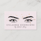 まつげエクステンションフェイクサロンフォイルスターピンク 名刺 (正面)