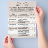 まつげエクステンションリビリティウェイバーベージュサロン チラシ (手)