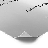 まつげエクステンション価格表 灰色 ポスター (角)