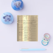 まつげエクステンション免責同意書 シャンパンゴールド チラシ (シングル)