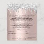 まつげエクステンション免責同意書 ローズグレイ コンフェ チラシ (裏面)