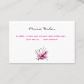 まつげエクステンション技術者 美容サロン 名刺 (裏面)