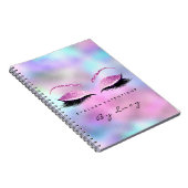 まつげエクステンション目メイクアップアーティストグリッターピンク ノートブック (右側)
