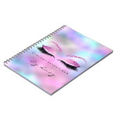 まつげエクステンション目メイクアップアーティストグリッターピンク ノートブック (左側)