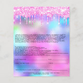 まつげエクステンション責任免除同意書 ローズドリップス チラシ (裏面)