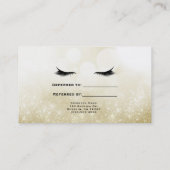 まつげエクステンション金ゴールドフレンドを参照 紹介カード (裏面)