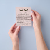 まつげエクステンション アフターケアの説明 チラシ (手)