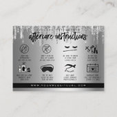 まつげエクステンション・アフターケアの説明Lashロゴ 名刺 (裏面)