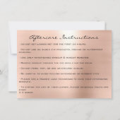 まつげエクステンション アフターケアガイド ピーチラックス 招待状 (裏面)