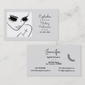 まつげエクステンション/ティンティングシルエットスケッチ 名刺 (正面/裏面)