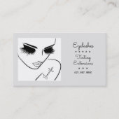 まつげエクステンション/ティンティングシルエットスケッチ 名刺 (正面)