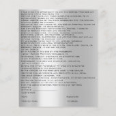 まつげエクステンション リリース 免責同意書 緑の目 チラシ (裏面)