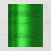 まつげエクステンション リリース 免責同意書 Green Eyes Drips チラシ (裏面)