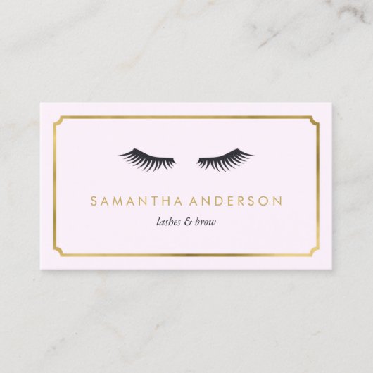 まつげエクステンション、眉、美容師の名刺 名刺 (正面)