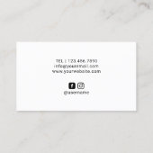 まつげエクステンションLuxe Lashesメイクアップアーティスト 名刺 (裏面)