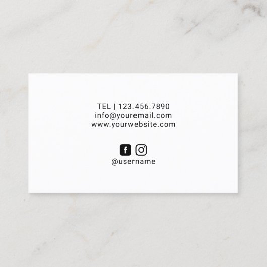 まつげエクステンションLuxe Lashesメイクアップアーティスト 名刺 (裏面)