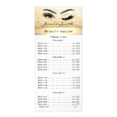 まつげエレガントと眉毛のきらめくメニューカード ラックカード (正面)