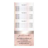 まつげエレガントと眉毛バラ金ゴールド大理石 ラックカード (裏面)