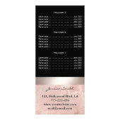 まつげエレガントと眉毛バラ金ゴールド大理石 ラックカード (裏面)