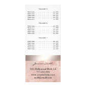 まつげエレガントと眉毛バラ金ゴールド大理石 ラックカード (裏面)