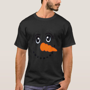 まつげクリスマス衣装雪だるま顔衣装Gi Tシャツ