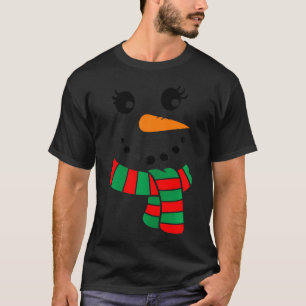 まつげクリスマス衣装雪だるま顔衣装Gi Tシャツ