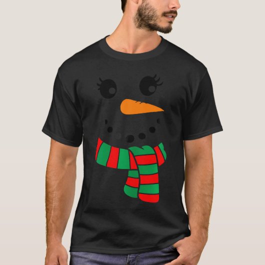まつげクリスマス衣装雪だるま顔衣装Gi Tシャツ (正面)