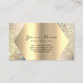 まつげグリッターメイクアップアーティストシャンパイニュ金ゴールド 名刺 (裏面)