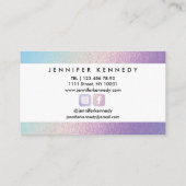 まつげスペシャリストホログラフィックフォイルスクリプト 名刺 (裏面)