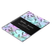 まつげテクニカかわいらしーパステルパステルまつげドードル ノートブック (左側)