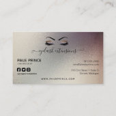 まつげテクラッシュスタイルリストブロンズ金ゴールドグリッタードリップ 名刺 (裏面)