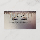 まつげテクラッシュスタイルリストブロンズ金ゴールドグリッタードリップ 名刺 (正面)