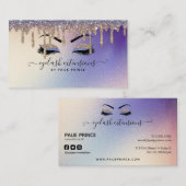 まつげテックラッシュスタイルリスト金ゴールドブルーグリッタードリップB 名刺 (正面/裏面)