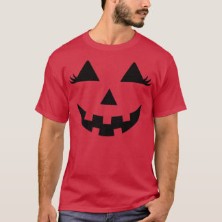 まつげハロウィーン衣装カボチャ顔衣装 Tシャツ
