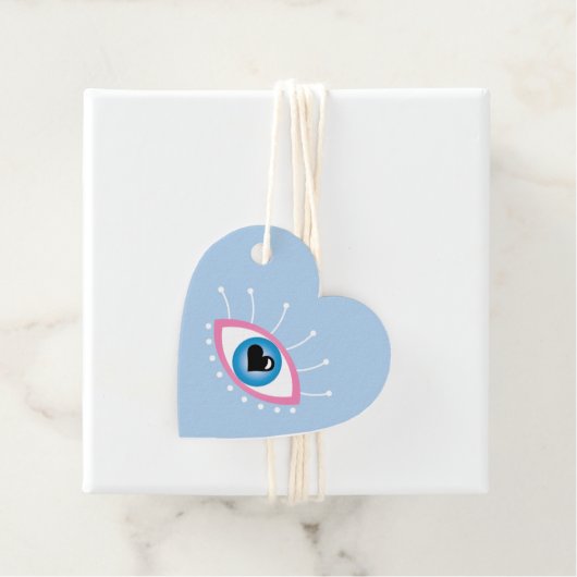 まつげピンク色の青を持つギリシャの邪悪な目 フェイバータグ (インサイチュ)