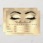 まつげブラウンゴールドメイクアップアーティスト認定証プレゼント (正面/裏面)