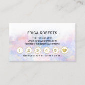 まつげメイクアップアーティスエレガントトの水彩 ロイヤリティカード (裏面)