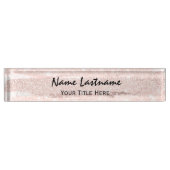 まつげメイクアップアーティストイベントプランナーピンクローズ デスクネームプレート (正面)