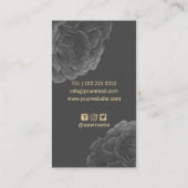 まつげメイクアップアーティストエステティシャンダークフローラ 名刺 (裏面)