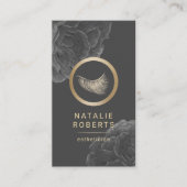 まつげメイクアップアーティストエステティシャンダークフローラ 名刺 (正面)