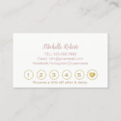 まつげメイクアップアーティストエレガントフローラロイヤリティ ロイヤリティカード (裏面)