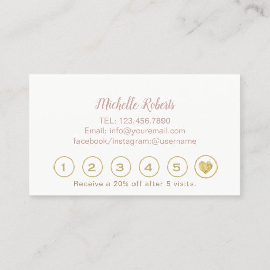 まつげメイクアップアーティストエレガントフローラロイヤリティ ロイヤリティカード (裏面)