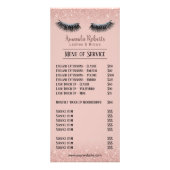 まつげメイクアップアーティストバラ金ゴールドまつげ価格表 ラックカード (正面)