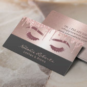 まつげメイクアップアーティストバラ金ゴールドドリップスグレー 名刺