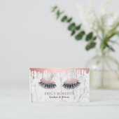 まつげメイクアップアーティストバラ金ゴールドドリップスマーブル ロイヤリティカード (スタンド正面)