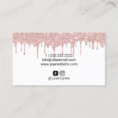 まつげメイクアップアーティストバラ金ゴールドドリップ 名刺 (裏面)