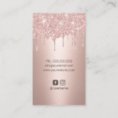 まつげメイクアップアーティストバラ金ゴールドドリップ 名刺 (裏面)