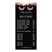 まつげメイクアップアーティストバラ金ゴールド値下げ価格表 ラックカード (正面)